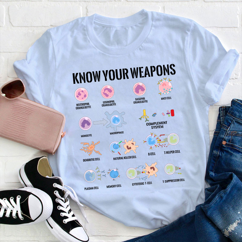Know Your Weapons Science Icon Teacher T-Shirt