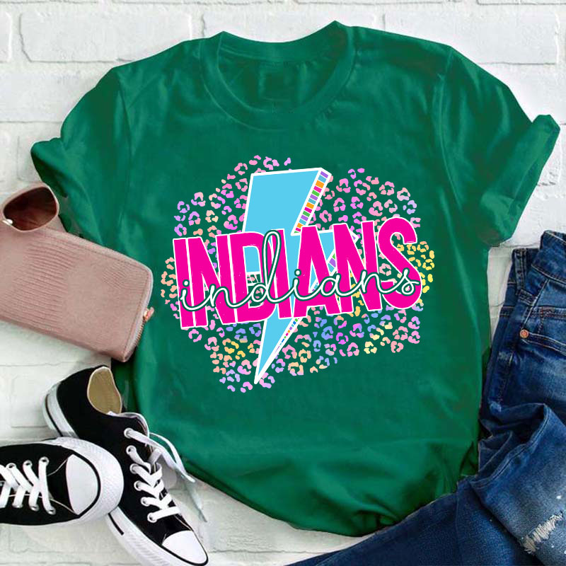 Personalized School Mascot Double Font Design Teacher T-Shirt