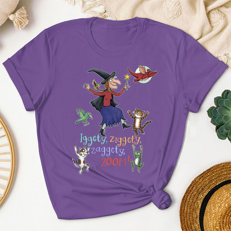 Room On The Broom Iggety Ziggety Teacher T-Shirt