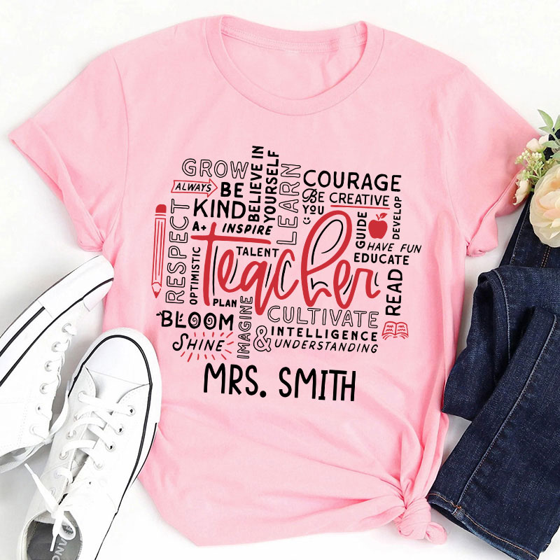 Personalized What Makes A Teacher Great Teacher T-Shirt