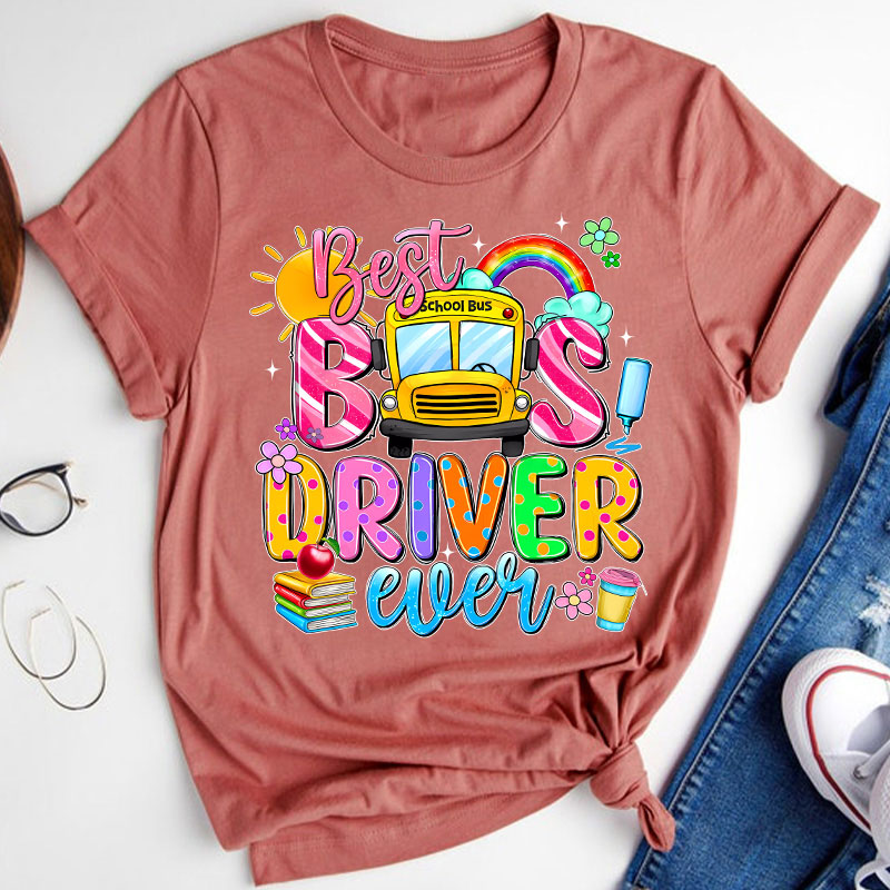 Best Bus Driver Teacher T-Shirt