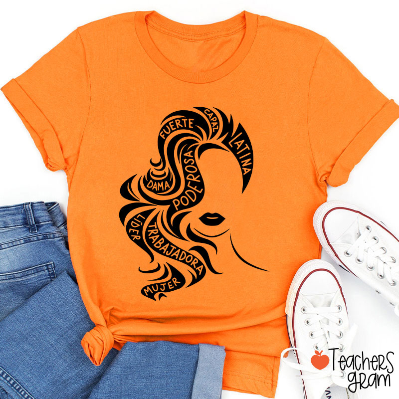 Empowered Latina Chicana Spanish Teacher T-Shirt