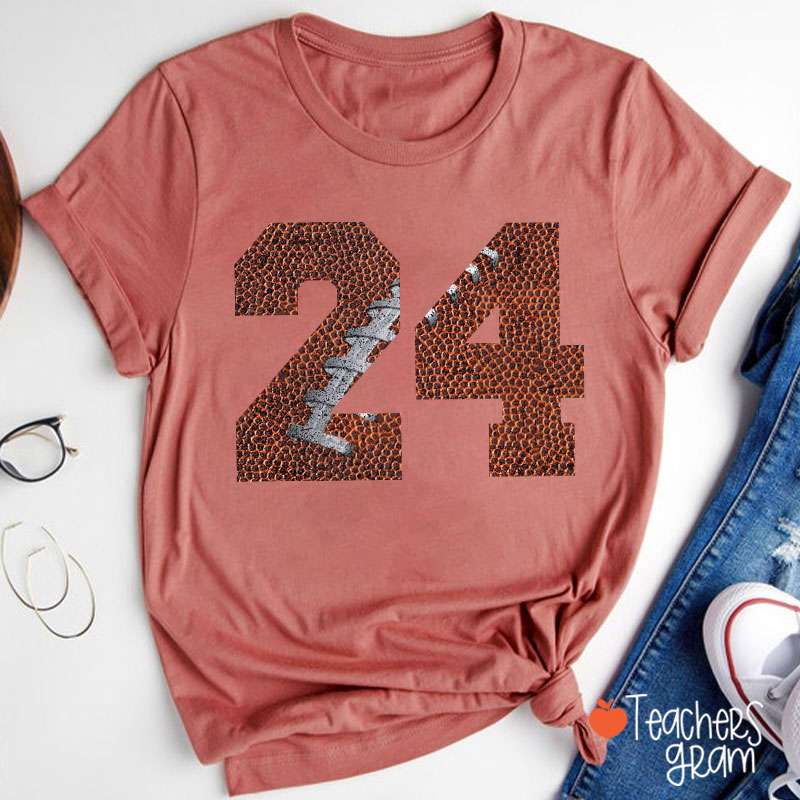 Personalized Number Game Day Teacher T-Shirt