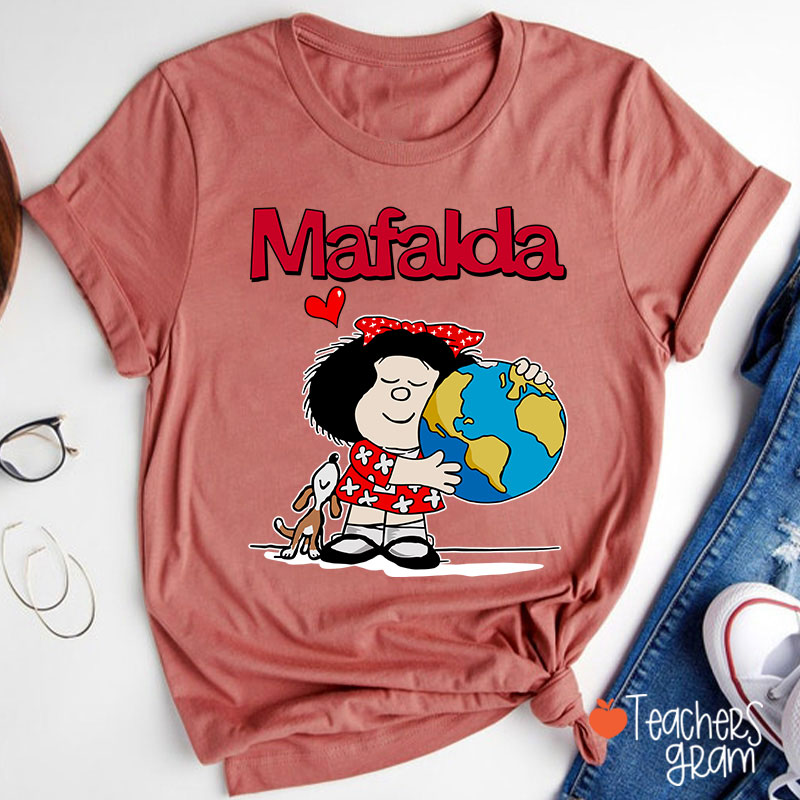 Mafalda Cute Cartoon Spanish Teacher T-Shirt