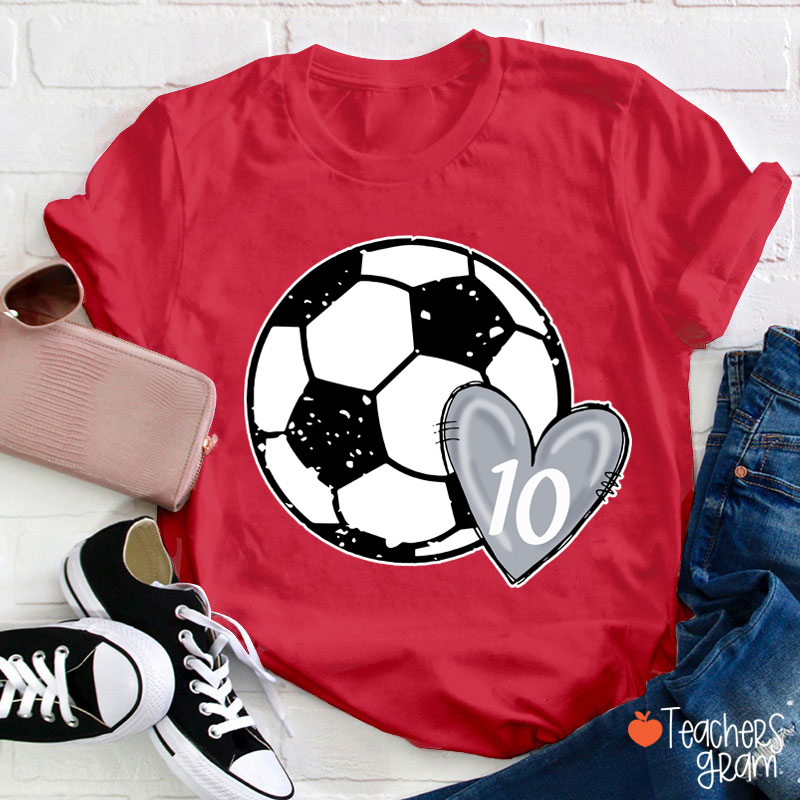 Personalized Number Soccer Teacher T-Shirt