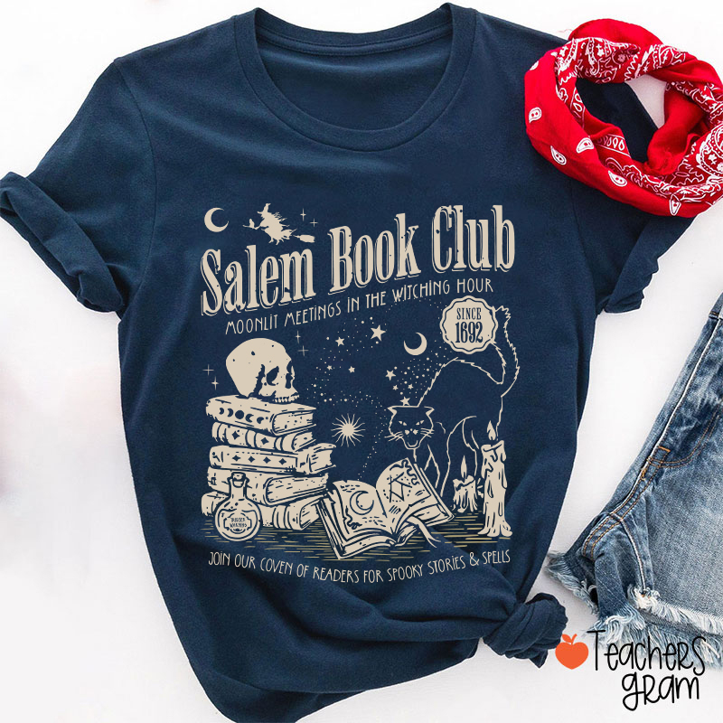 Salem Book Club Halloween Teacher T-Shirt