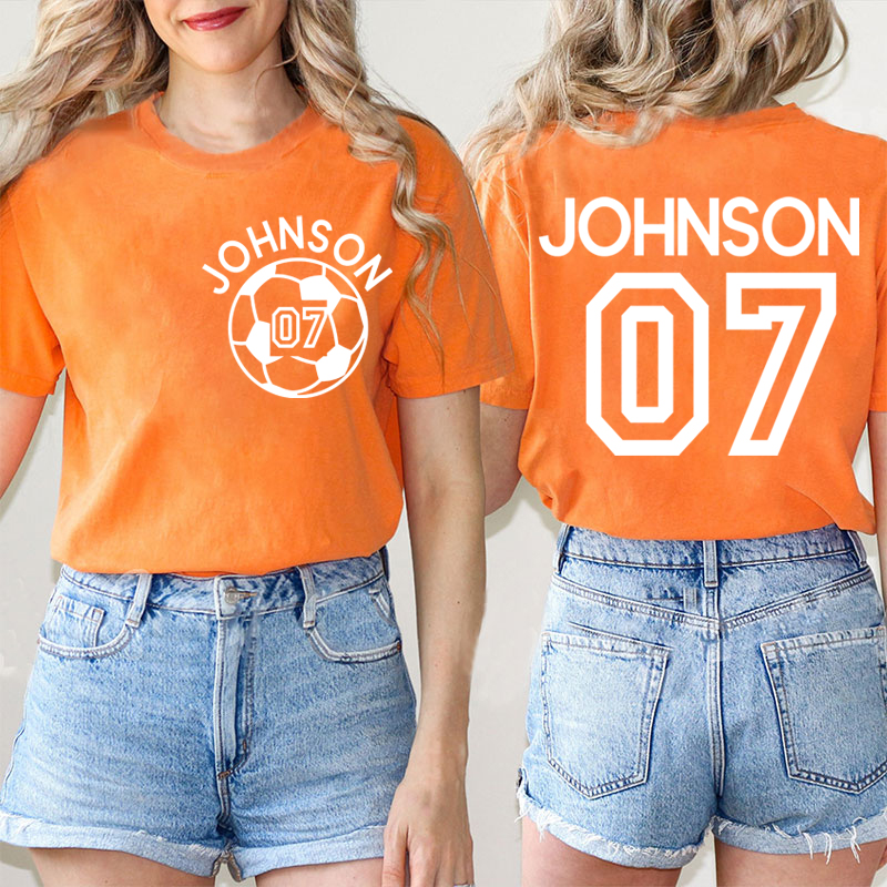 Personalized Soccer Game Day Teacher Two Sided T-Shirt