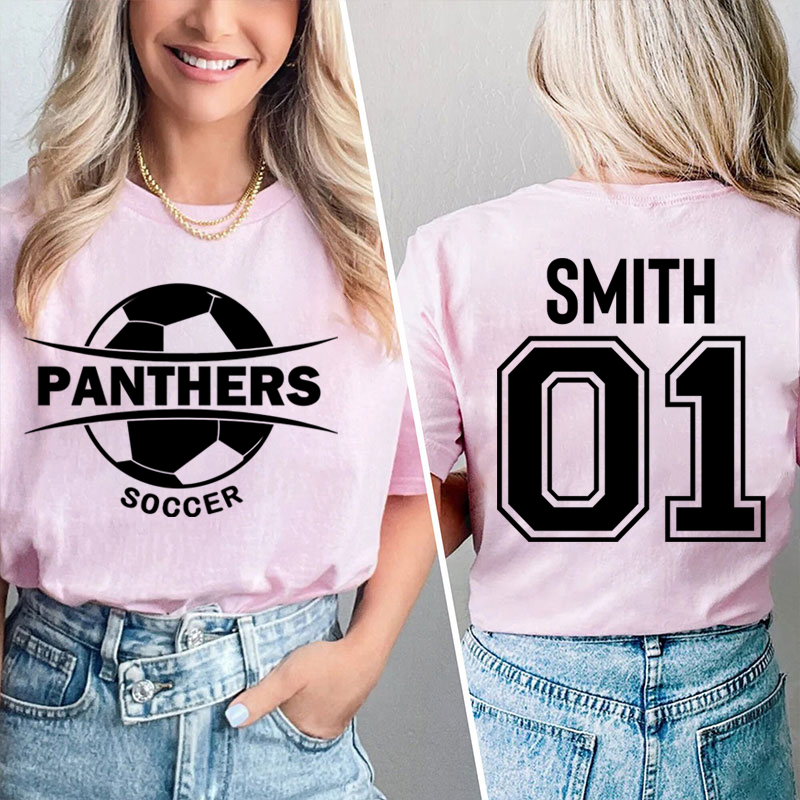 Personalized Team Name And Sport Game Day Teacher Two Sided T-Shirt