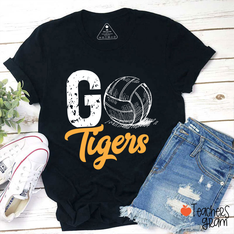 Personalized School Mascot Go Football Teacher T-Shirt Sale-Teachersgram