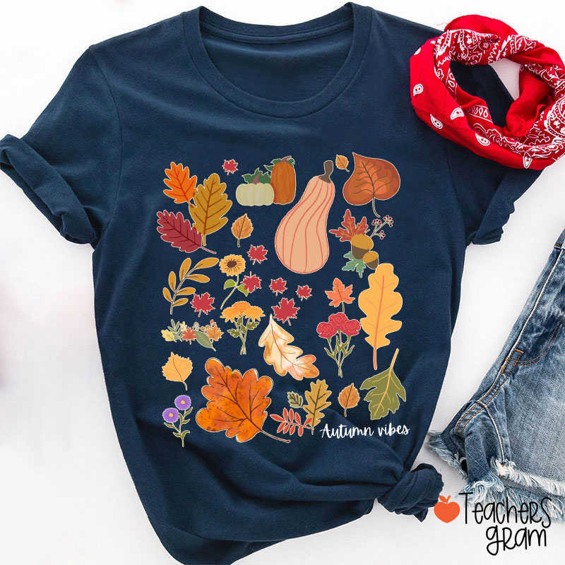 Autumn Vibes Teacher T-Shirt