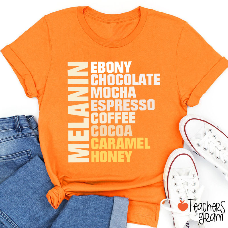 Melanin Ebony Chocolate Mocha Teacher T-Shirt