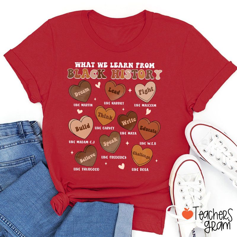 What We Learn From Black History Teacher T-Shirt