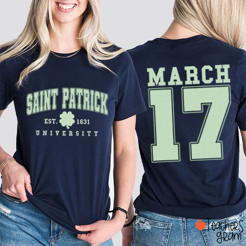 Saint Patrick Teacher Two Sided T-Shirt