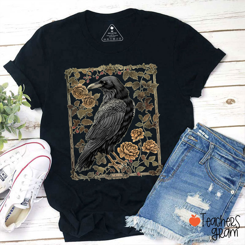 Dark Academia Raven Teacher T-Shirt