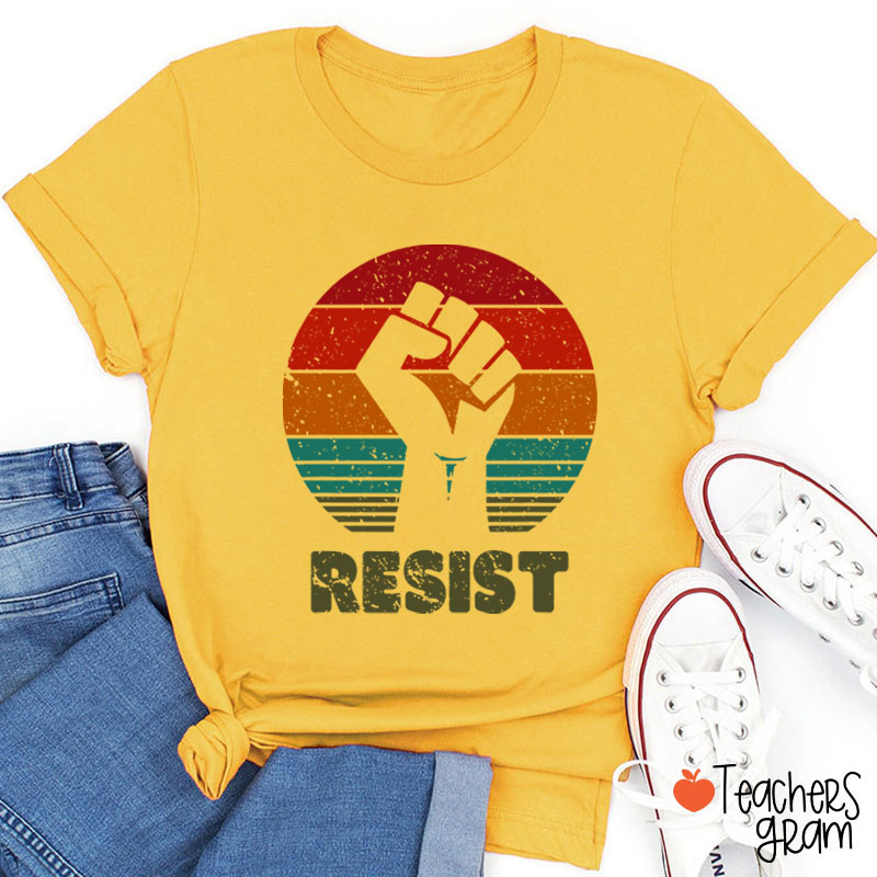 Resist Retro Teacher T-Shirt