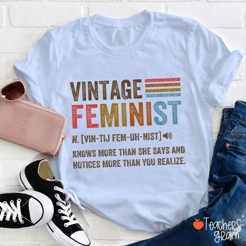 Vintage Feminist Teacher T-Shirt