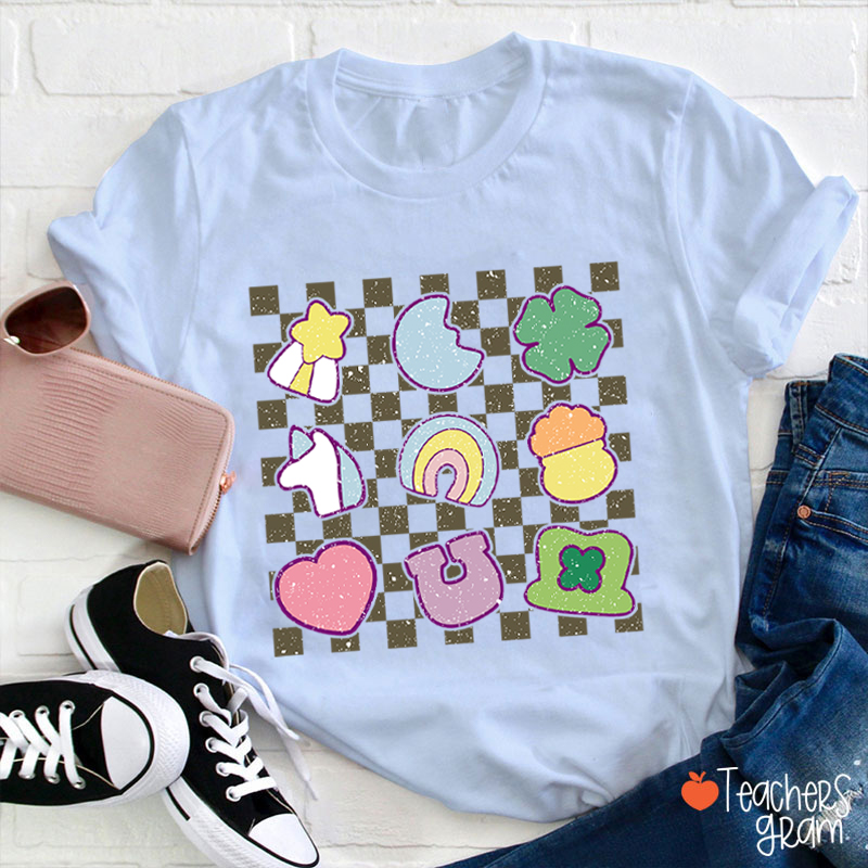 Cute Icons St. Patrick's Day Teacher T-Shirt