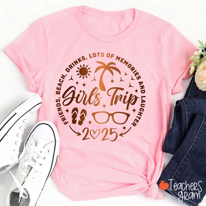 Personalized Girls Trip Summer Break Teacher T-Shirt
