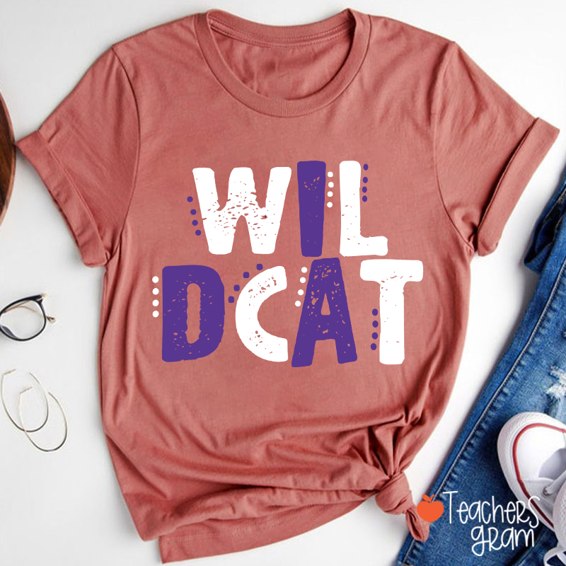 Personalized Mascot Cute Dot School Spirit Teacher T-Shirt