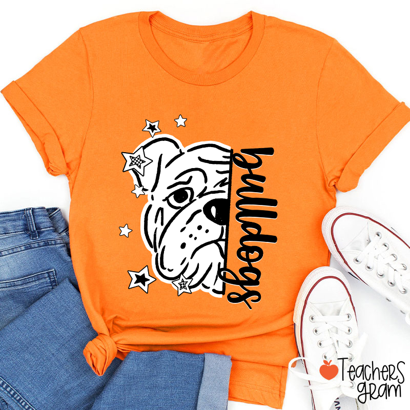 Personalized  Mascot Stick Figure Drawing Teacher T-Shirt