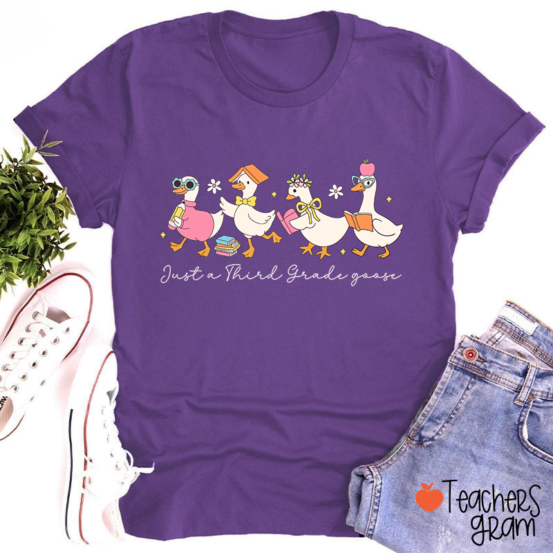 Personalized Grade Just A Goose Teacher T-Shirt