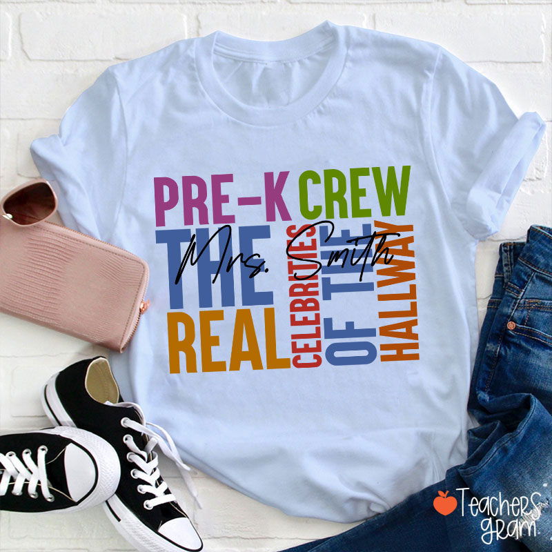 Personalized Grade Name Words Teacher T-Shirt