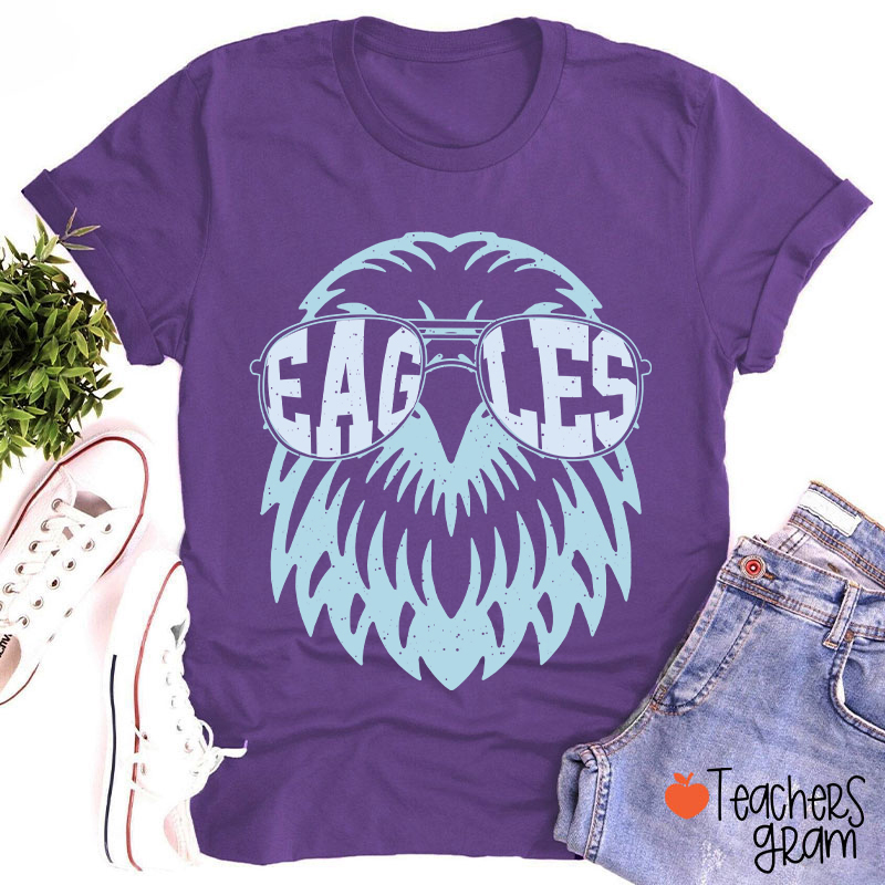 Personalized Glasses Mascot School Spirit Teacher T-Shirt