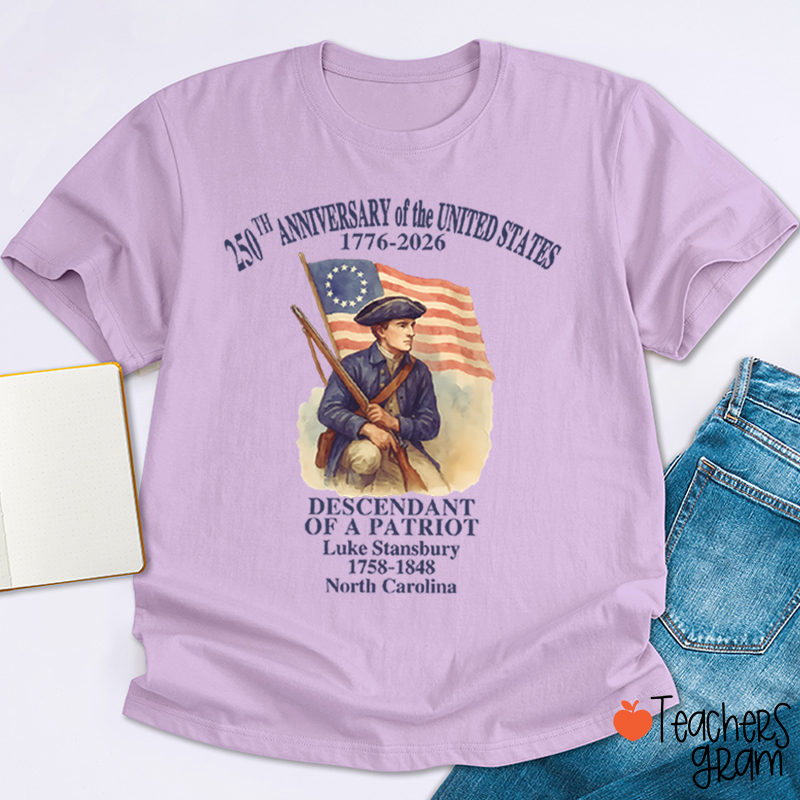 Personalized 250th Anniversary Of The United States Teacher T-Shirt