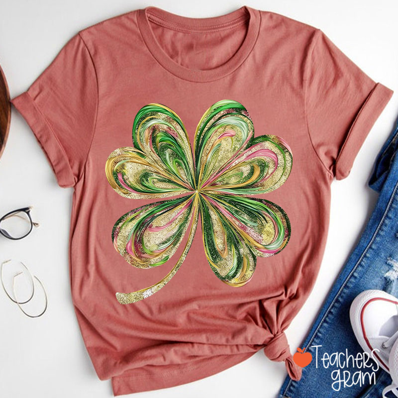 Retro Shamrock Teacher T-Shirt