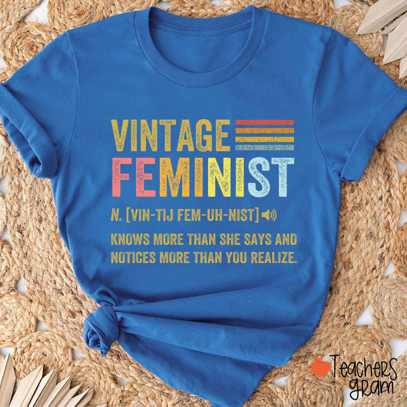 Vintage Feminist Teacher T-Shirt