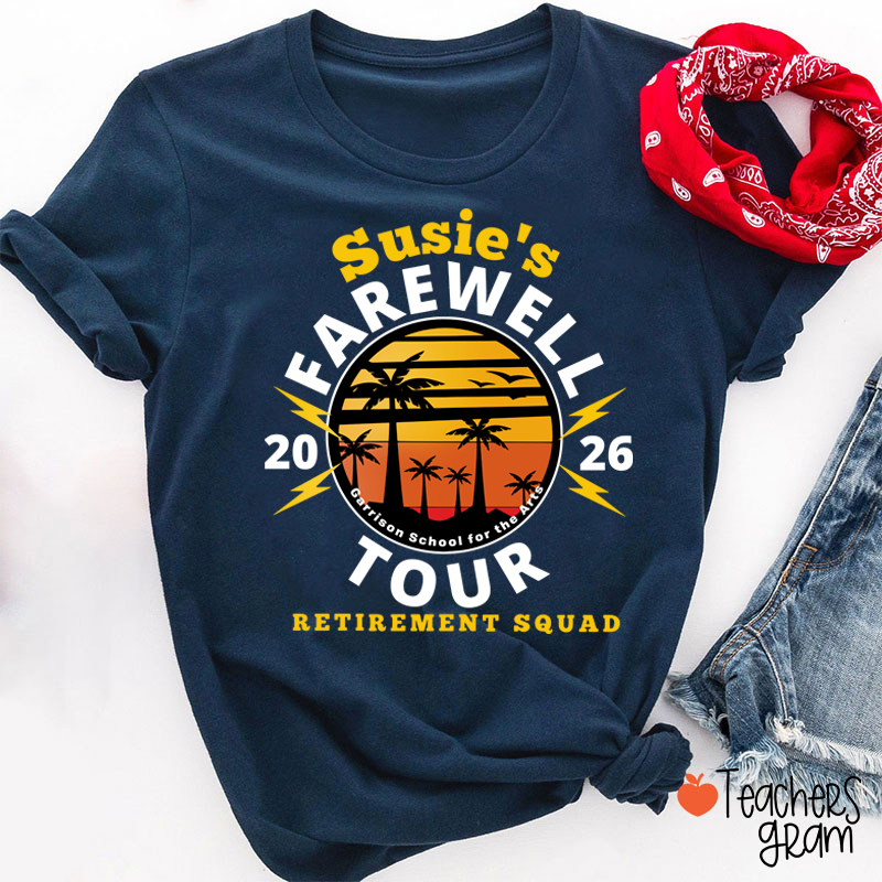 Personalized Teacher's Farewell Tour Retirement Squad Teacher T-Shirt