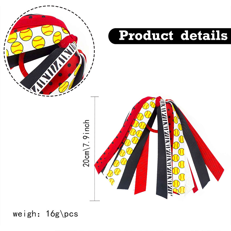 Soccer Ponytail Streamer Hair Ties