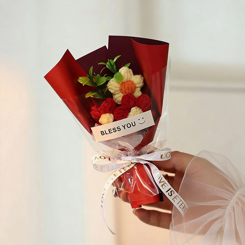 Sunflower Knitted Wool Bouquet