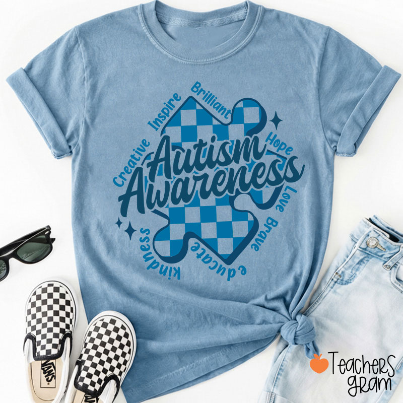 Inspire Brilliant Hope Love Brave Educate Kindness Teacher T-Shirt