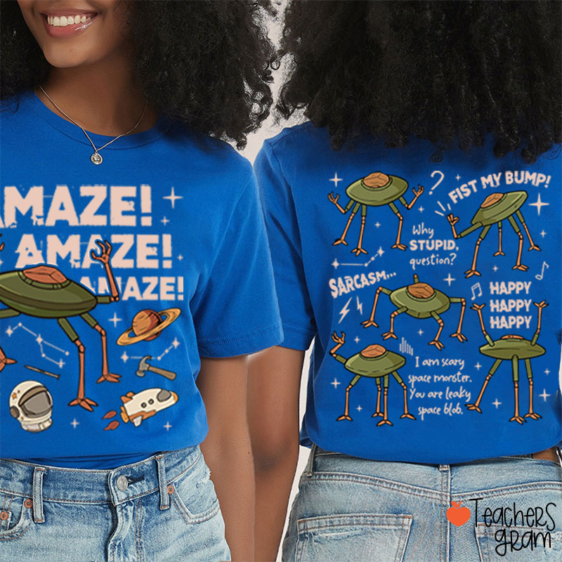 Stone Amaze Amaze Amaze Teacher Two Sided T-Shirt