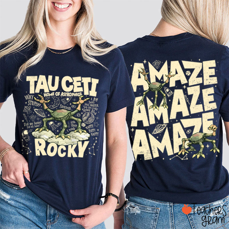 Stone Tau Ceti Home Of Astrophage Teacher Two Sided T-Shirt