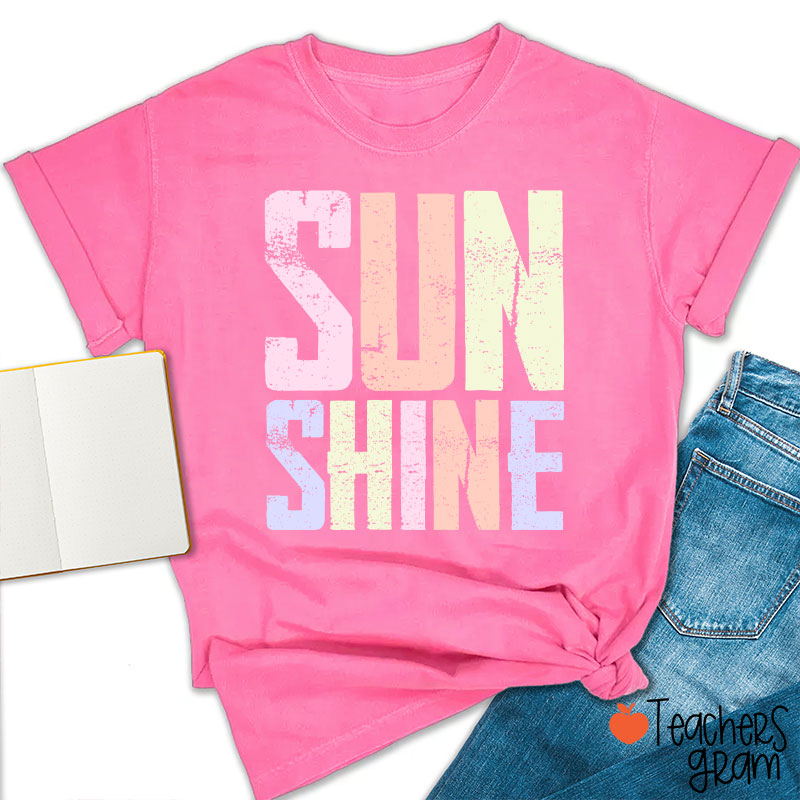 Sun Shine Summer Vibe Teacher T-Shirt