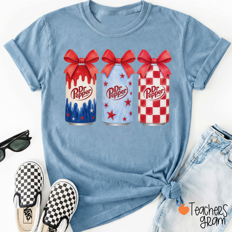 Dr Pepper Patriotic Teacher T-Shirt