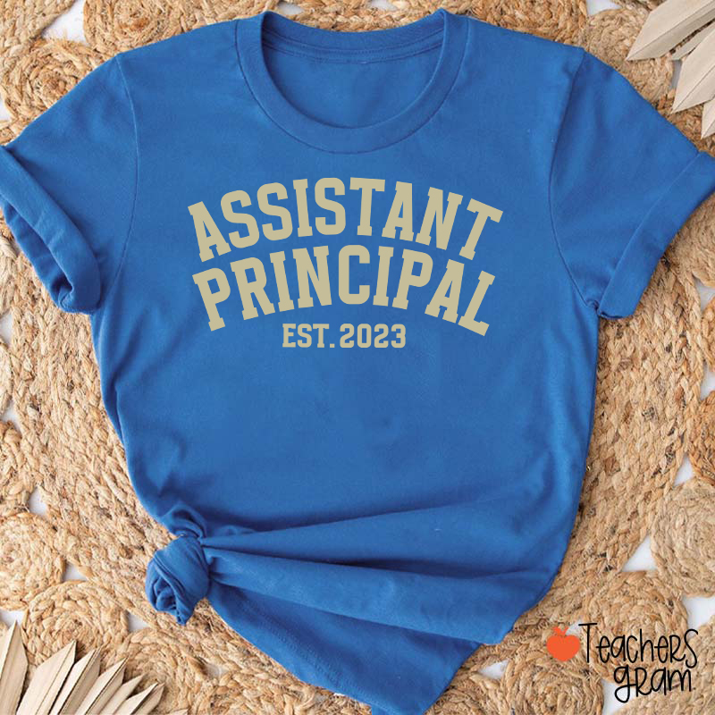 Personalized School Role Year Retro Arch Varsity Teacher T-Shirt