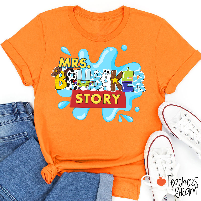 Personalized Name Your Story Teacher T-Shirt