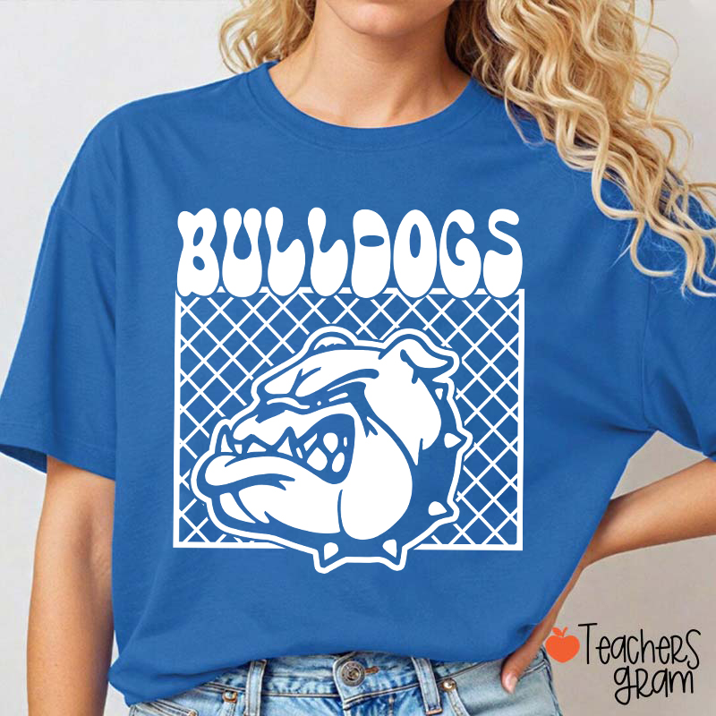 Personalized School Spirit Mascot Vintage Distressed Teacher T-Shirt