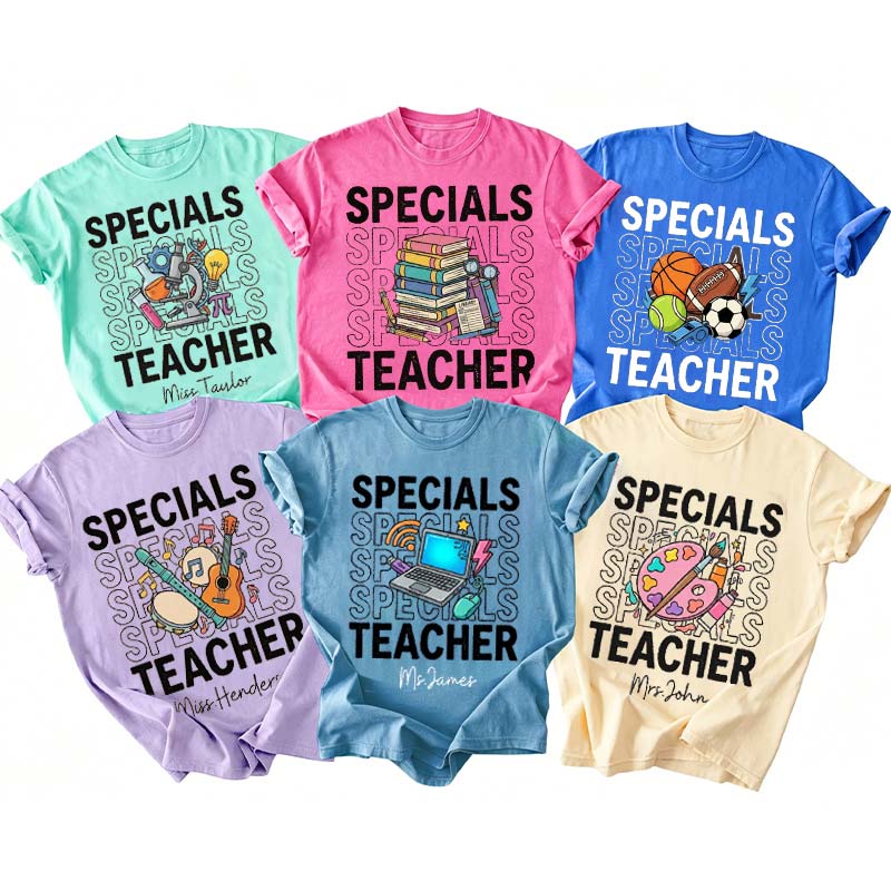 Personalized Name Specials Teacher T‑Shirt