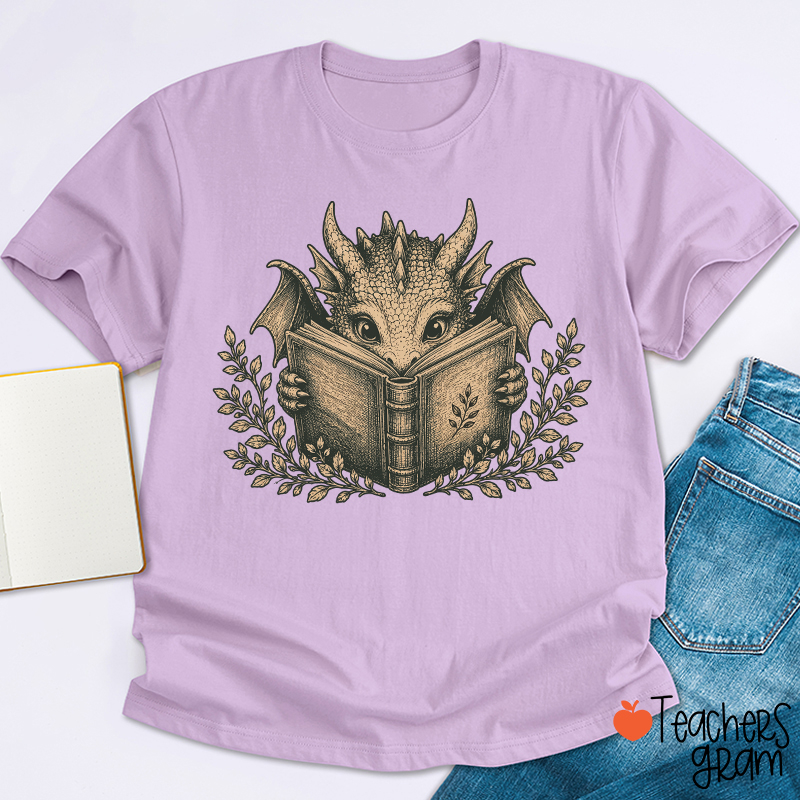 Reading Dragon Teacher T-Shirt