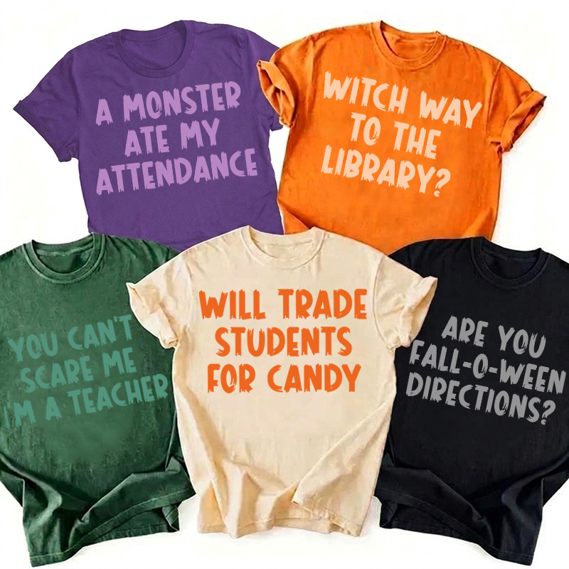 Personalized Fun Halloween Quotes Teacher T-Shirt