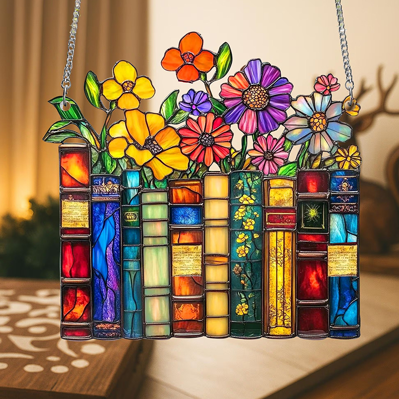 Flower Book Teacher Suncatcher