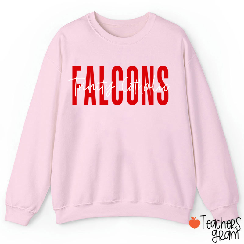 Personalized Mascot And School Name Simple Design School Spirit Teacher Sweatshirt
