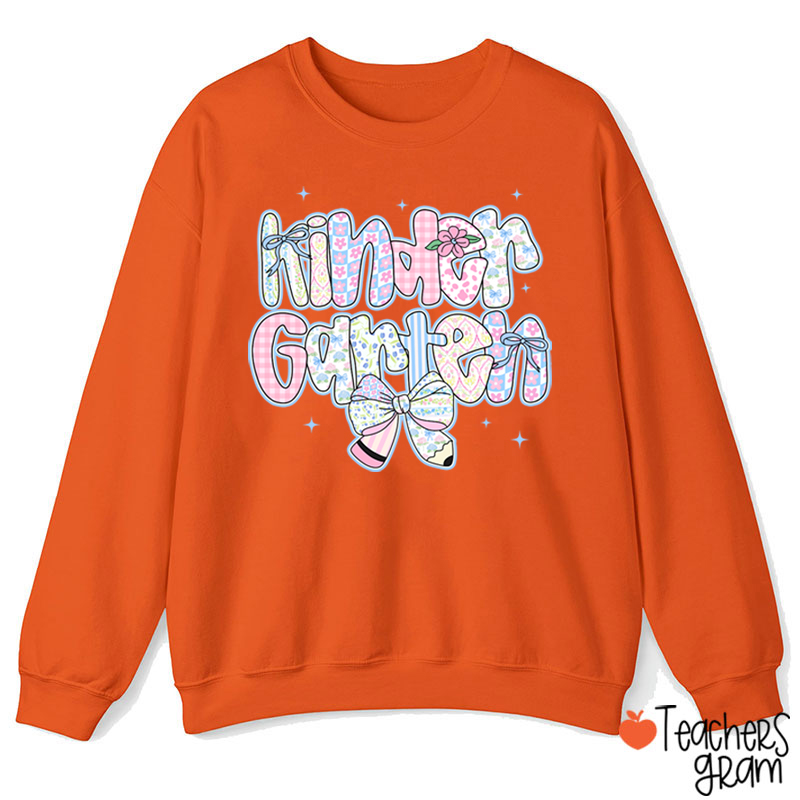 ersonalized Grade Pencil Bow Teacherr Sweatshirt