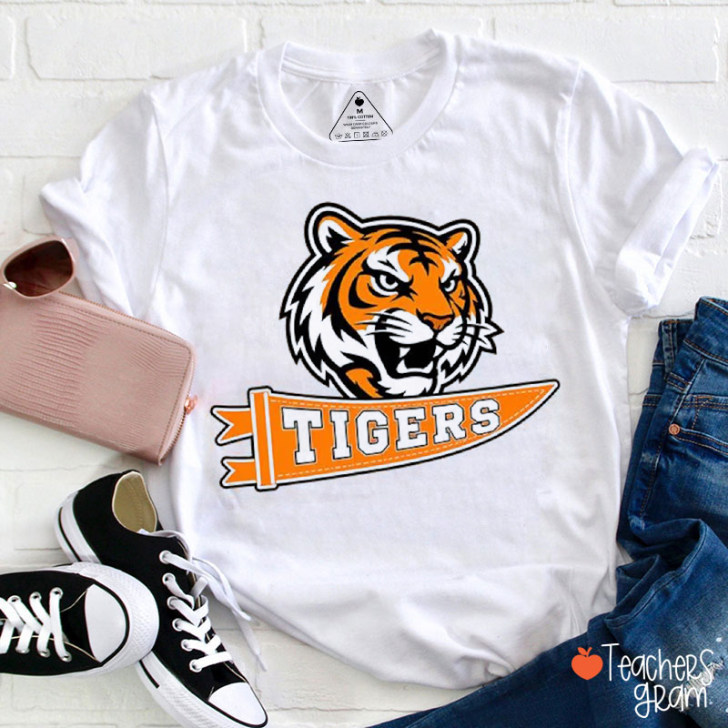 Personalized Mascot Banner Teacher T-Shirt
