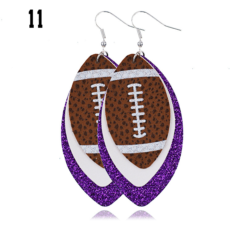 Football Leather Earrings