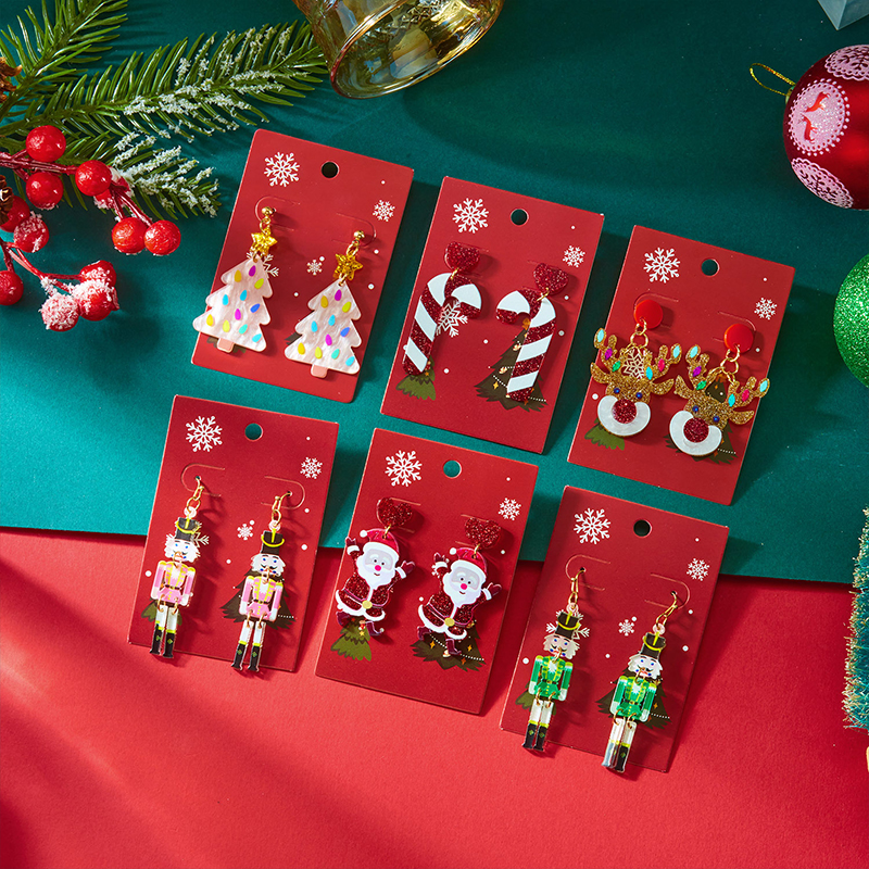 Christmas Party Teacher Acrylic Earrings